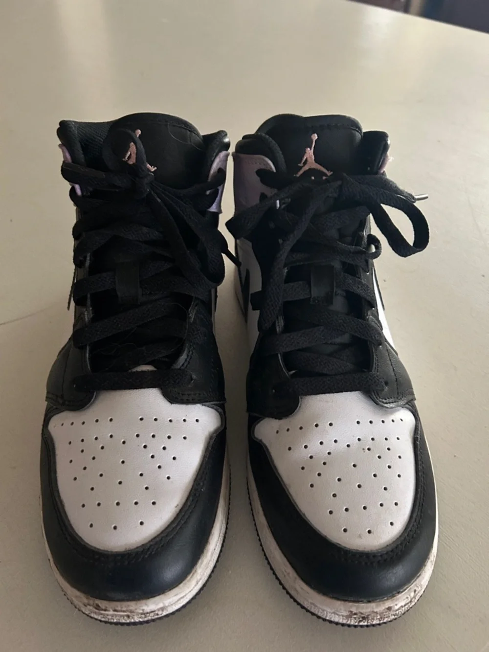 Nike Women’s High-Top Sneakers in Black, White & Lavender - Picture 3 of 5